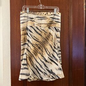 Vintage Roberto Cavalli Just Cavalli skirt, size 8. Tiger print.